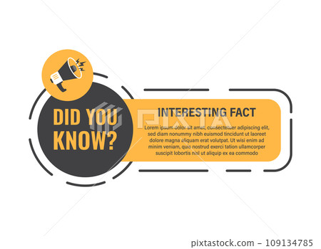 Did you know icon in flat style. Banner interesting facts vector illustration on white isolated background. Explanation sign business concept. 109134785