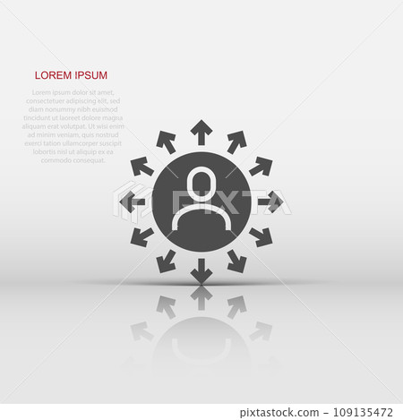 Mind awareness icon in flat style. Idea human vector illustration on white isolated background. Customer brain business concept. Mind awareness icon in flat style. Idea human vector illustration on white isolated background. Customer brain business concept. 109135472