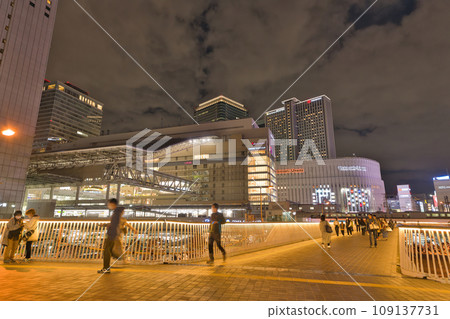 [Osaka Prefecture] October Osaka Station and night view [Osaka cityscape] 109137731