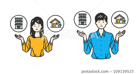 Dilemma of housing selection - balance between condominium and detached house Dilemma of housing selection - balance between condominium and detached house 109139525