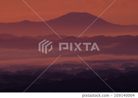 Oshu City, Iwate Prefecture, dawn scenery 109140004