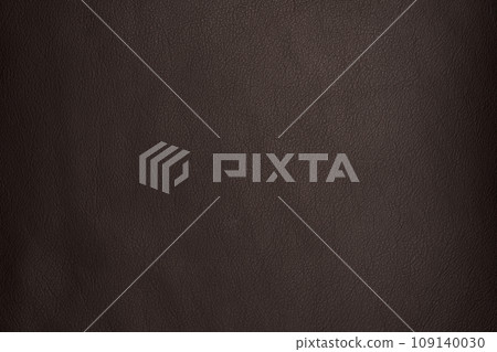 Dark brown full grain leather texture for background 109140030