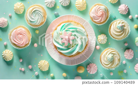 Colorful cupcakes 109140489