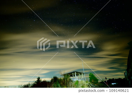Night view of Omine Okugakedo Observation Deck (Photo location: Kamikitayama Village, Yoshino District, Nara Prefecture, Forest Road Hirodani Nishinotani Line (Omine Mountains Observation Line)) 109140621
