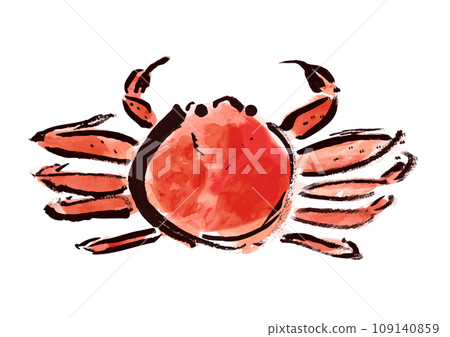 雪蟹（女）日式手繪插畫 109140859