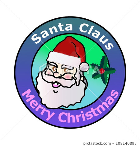 聖誕老人徽章的插圖 聖誕老人徽章的插圖 109140895