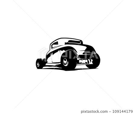 vintage car 1932 silhouette. isolated white background shown from behind. premium vector design. best for logos, badges, emblems, icons, design stickers, t-shirts. available in eps 10 vintage car 1932 silhouette. isolated white background shown from behind. premium vector design. best for logos, badges, emblems, icons, design stickers, t-shirts. available in eps 10 109144179