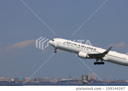 Airliner taking off and rising Airliner taking off and rising 109144267