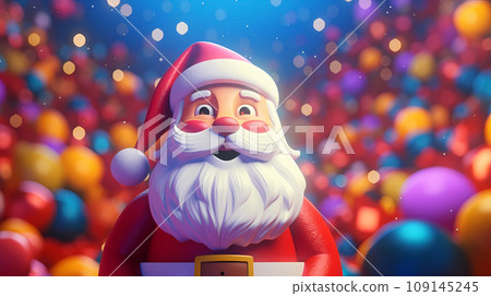 卡通可爱的圣诞老人插画 卡通可爱的圣诞老人插画 109145245