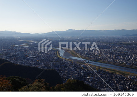 A landscape with the Nagara River. A landscape with the Nagara River. 109145369