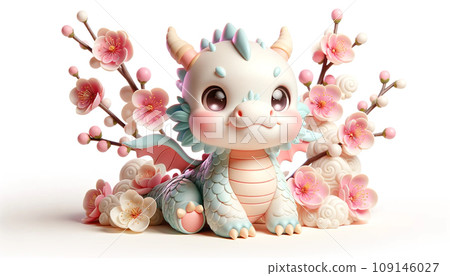 龍年龍新年賀卡插畫 龍年龍新年賀卡插畫 109146027