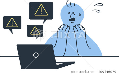 A person whose computer has been infected with a virus A person whose computer has been infected with a virus 109146079