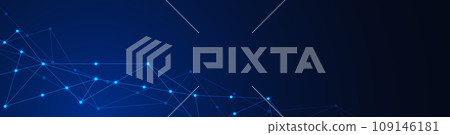 Website header or banner design with abstract polygonal background and connecting dots and lines. Global network connection. Digital technology with plexus background and space for your text. Website header or banner design with abstract polygonal background and connecting dots and lines. Global network connection. Digital technology with plexus background and space for your text. 109146181