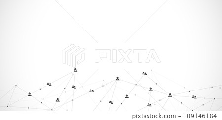 Connecting people and communication concept, social network. 109146184