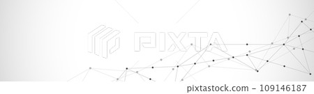 Website header or banner design with abstract polygonal background and connecting dots and lines. Global network connection. Digital technology with plexus background and space for your text. Website header or banner design with abstract polygonal background and connecting dots and lines. Global network connection. Digital technology with plexus background and space for your text. 109146187