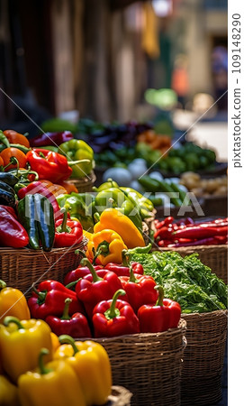 Seasonal vegetables at a street outdoor market Seasonal vegetables at a street outdoor market 109148290