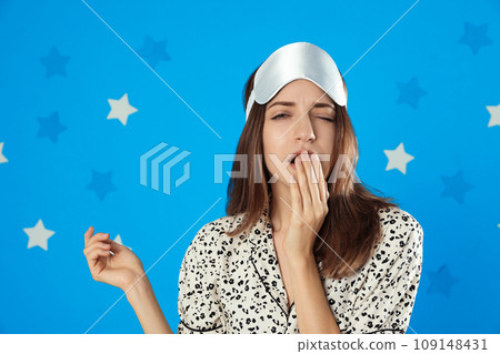 Woman with flower showing smooth skin after bikini epilation on pink background, closeup 109148431