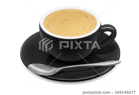 歐蕾咖啡插畫真實 109148877