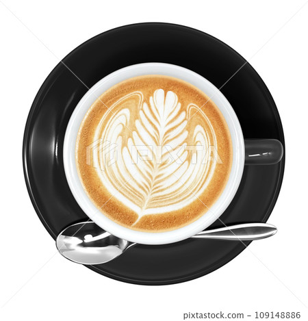 咖啡拿鐵插畫現實 109148886