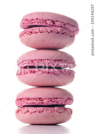 Three macaroons standing on top of each other Three macaroons standing on top of each other 109149297