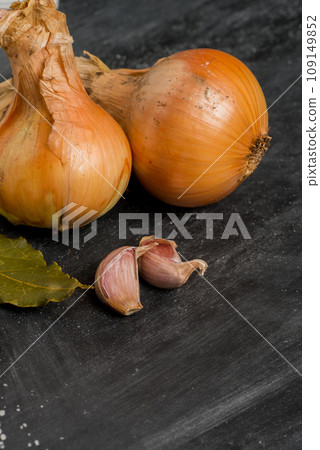 Onions and garlic Onions and garlic 109149852