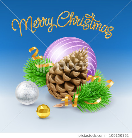 Merry Christmas Greeting Card 109150561