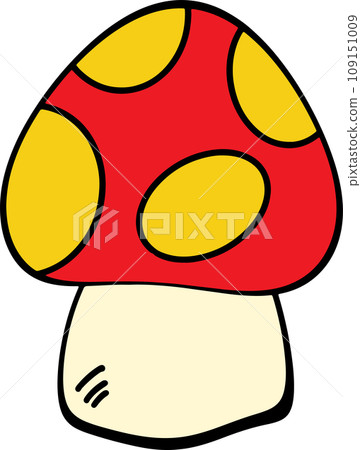 The Mushroom drawing free hand image for food concept. The Mushroom drawing free hand image for food concept. 109151009