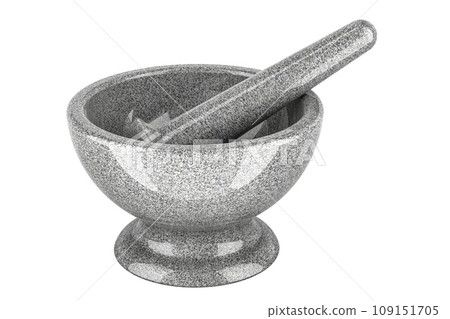 Pharmacy Mortar with Pestle. 3D rendering 109151705