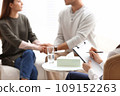 Professional psychologist working with couple in office 109152263