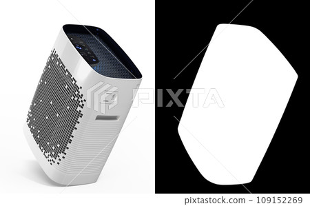 Modern air cleaner 3d render on white with alpha 109152269