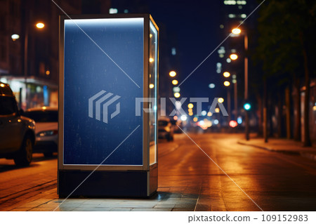 Mockup Advertisement billboard. Background Generative AI Mockup Advertisement billboard. Background Generative AI 109152983