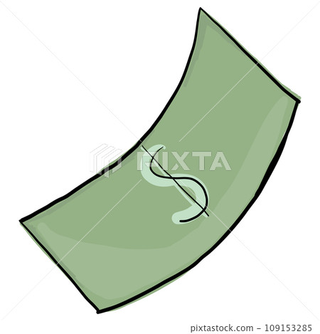 Banknote arrow icon in cartoon style isolated on white background 109153285