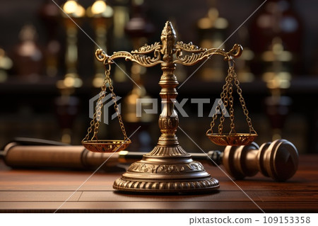 Law scales. Lawyer legal services, advice, Justice concept. Generative AI Law scales. Lawyer legal services, advice, Justice concept. Generative AI 109153358