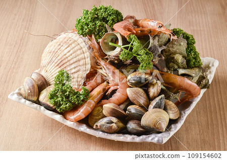 grilled seafood ingredients 109154602