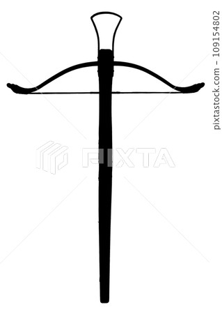 vintage crossbow black silhouette 109154802