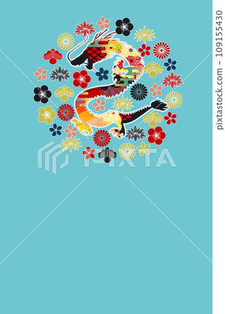 Dragon New Year's card zodiac background Dragon New Year's card zodiac background 109155430