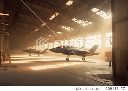 Fictional stealth fighter plane. Neural network AI generated art 109155457