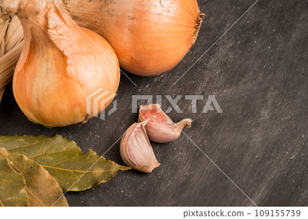 Onions and garlic Onions and garlic 109155739