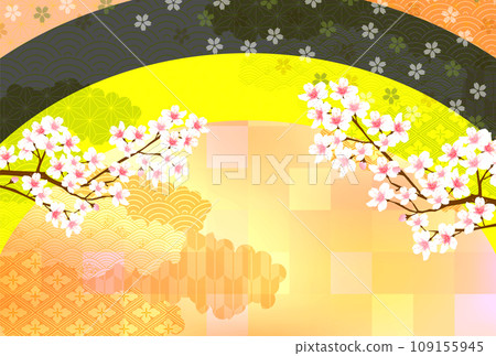 Sakura spring Japanese pattern background 109155945