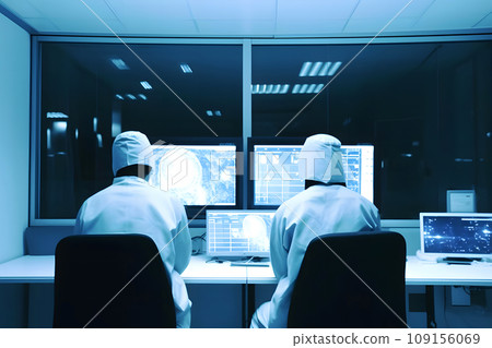 Medical Team Performing Surgical Operation in Modern Operating Room. Neural network AI generated art 109156069