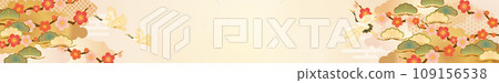 Japanese pattern background of crane and pine Japanese pattern background of crane and pine 109156538