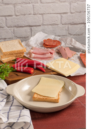 Francesinha on plate preparations 109156737