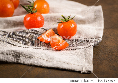 Small red cherry tomatoes Small red cherry tomatoes 109156807