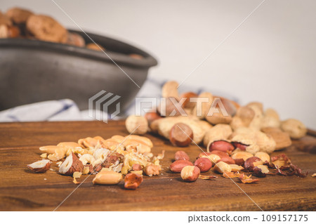 Dry fruits on wooden table Dry fruits on wooden table 109157175