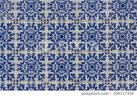 Ornamental old typical tiles Ornamental old typical tiles 109157308