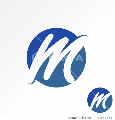 Logo design graphic concept creative premium abstract vector stock unique initial letter M font on circle negative space. Related monogram typography Logo design graphic concept creative premium abstract vector stock unique initial letter M font on circle negative space. Related monogram typography 109157734
