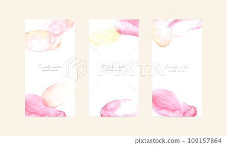 Watercolor. Postcard template set with watercolor touch. Watercolor abstract background. Watercolor. Postcard template set with watercolor touch. Watercolor abstract background. 109157864