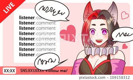 VTuber 在直播中講話的插圖 VTuber 在直播中講話的插圖 109158312