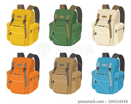 Rucksack illustration set 109158436