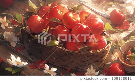 [AI generated image] Apple in the basket 2 109158911